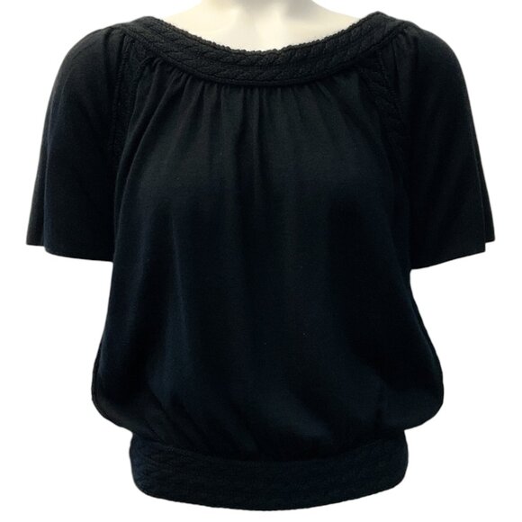 Louis Vuitton Black Cashmere / Silk Short Sleeved Cable Sweater - Picture 1 of 4